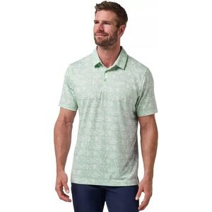 TravisMathew Men's Featherweight Cabana Golf Polo Aqua Foam Green Size Large